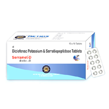  pharma franchise products in Ahmedabad - Metrix Healthcare  -	Serramet-D Tablets.jpg	